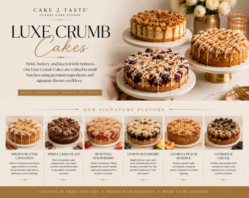 Luxe Crumb Cakes